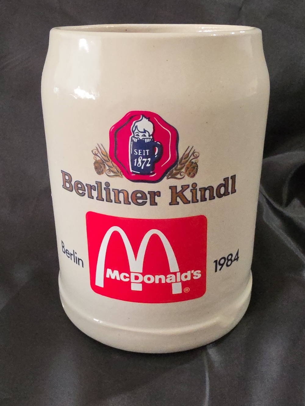 Vintage BERLINER KINDL McDONALDS BEER MUG STEIN Berlin 1984 German Brewery RARE